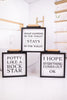 Wood Framed Bathroom Box Sign (3 Styles)