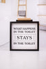 Wood Framed Bathroom Box Sign (3 Styles)