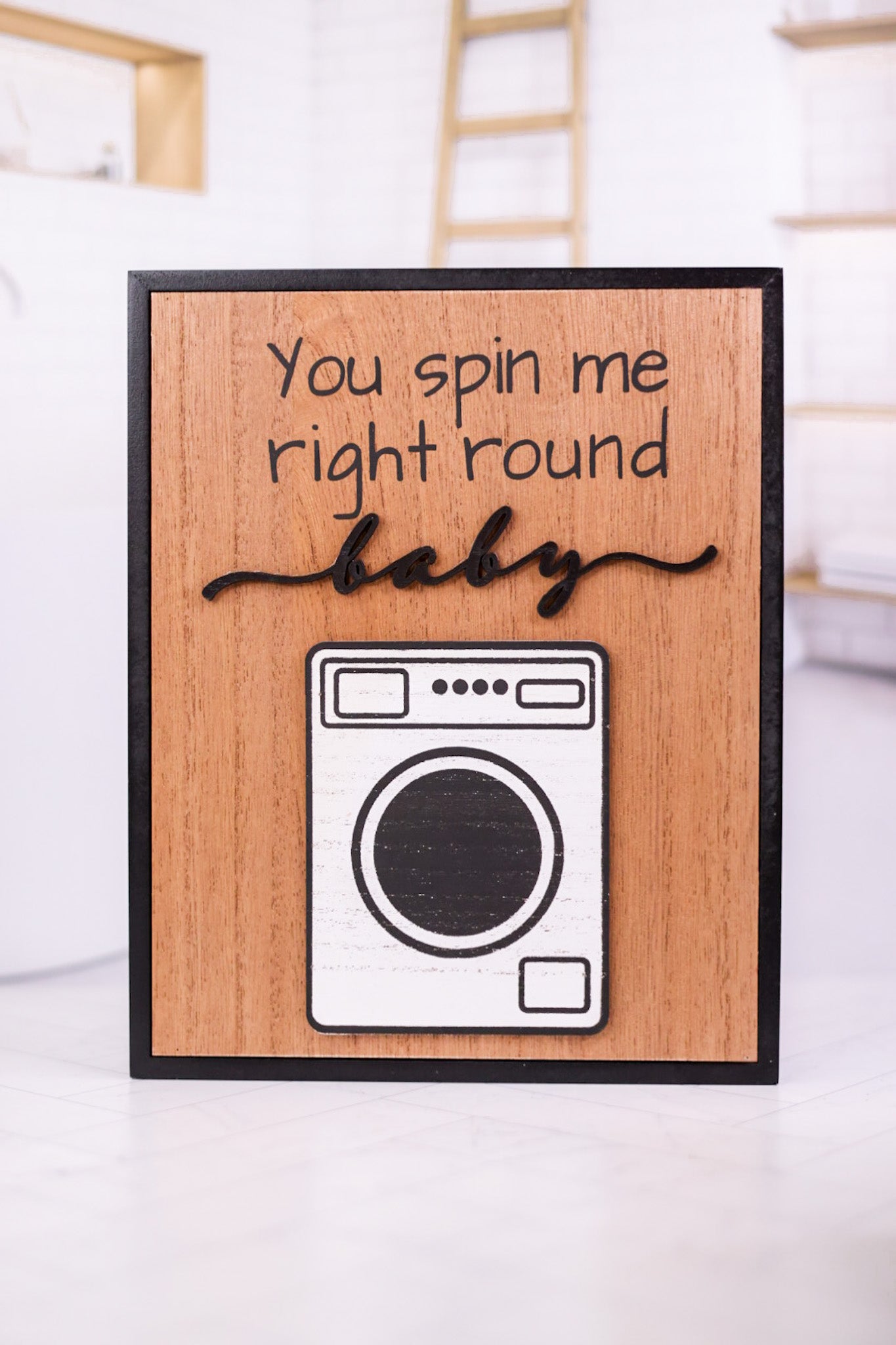 Wood Framed Laundry Box Sign (4 Styles)