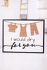Wood Framed Laundry Box Sign (4 Styles)