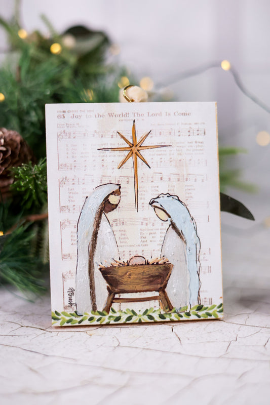Hand Painted Holy Family Ornament