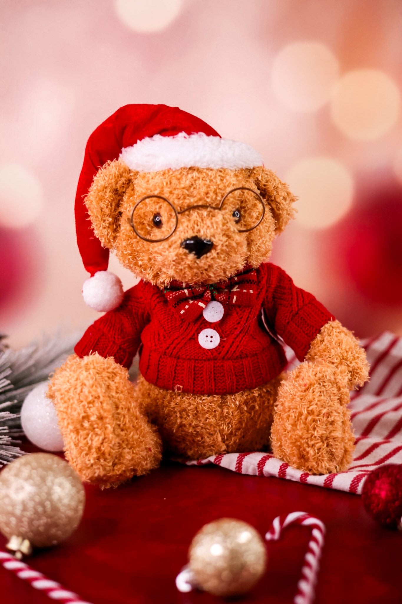 Sweater Weather Sitting Christmas Plush Bears (Two Styles)