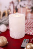 Gray & Snowflakes LED Water Fountain Candle