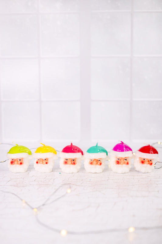 Santa Head Candles (6 Colors)
