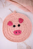 Crocheted Pig Trivet
