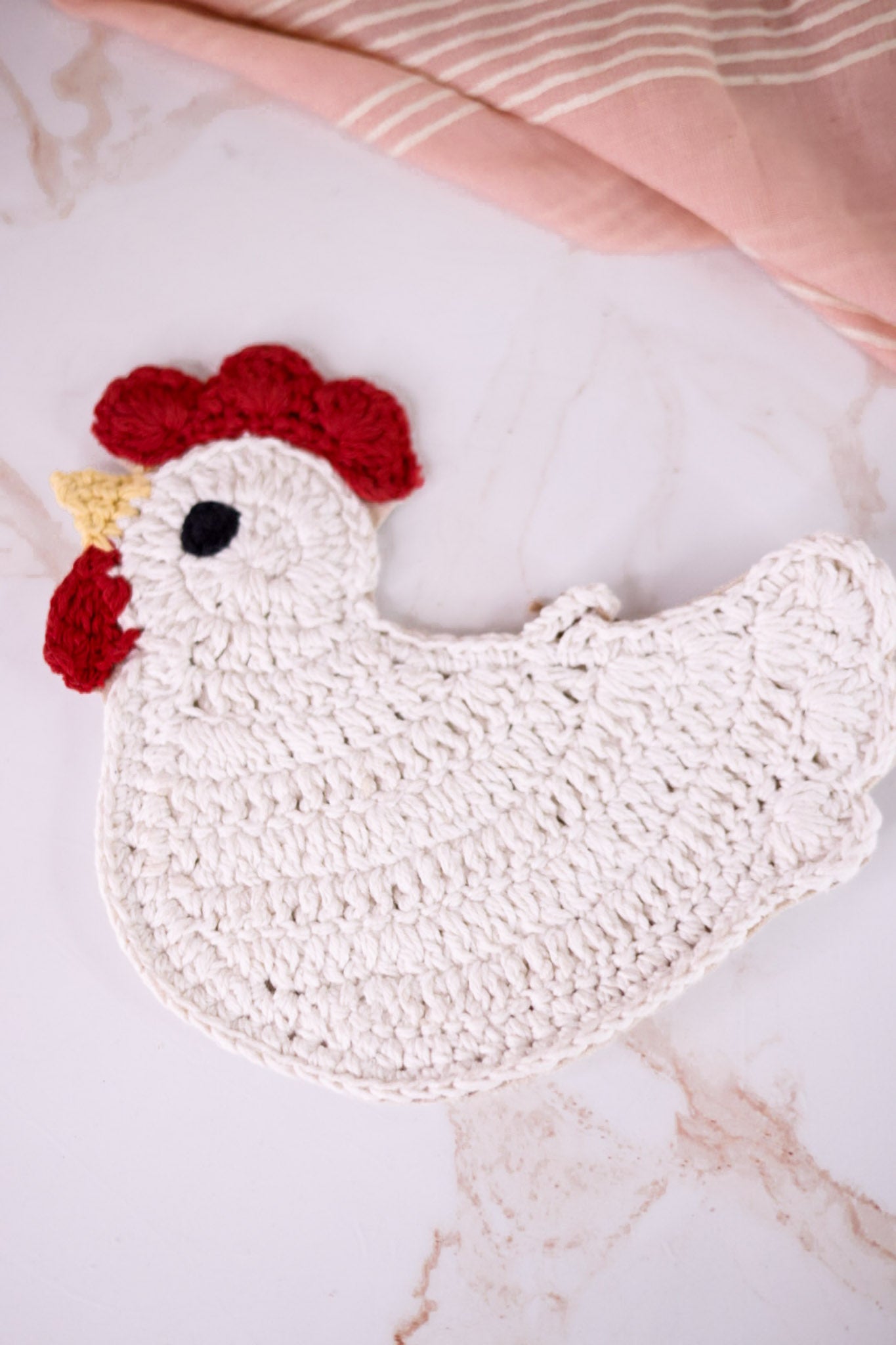 Crocheted Chicken Trivet