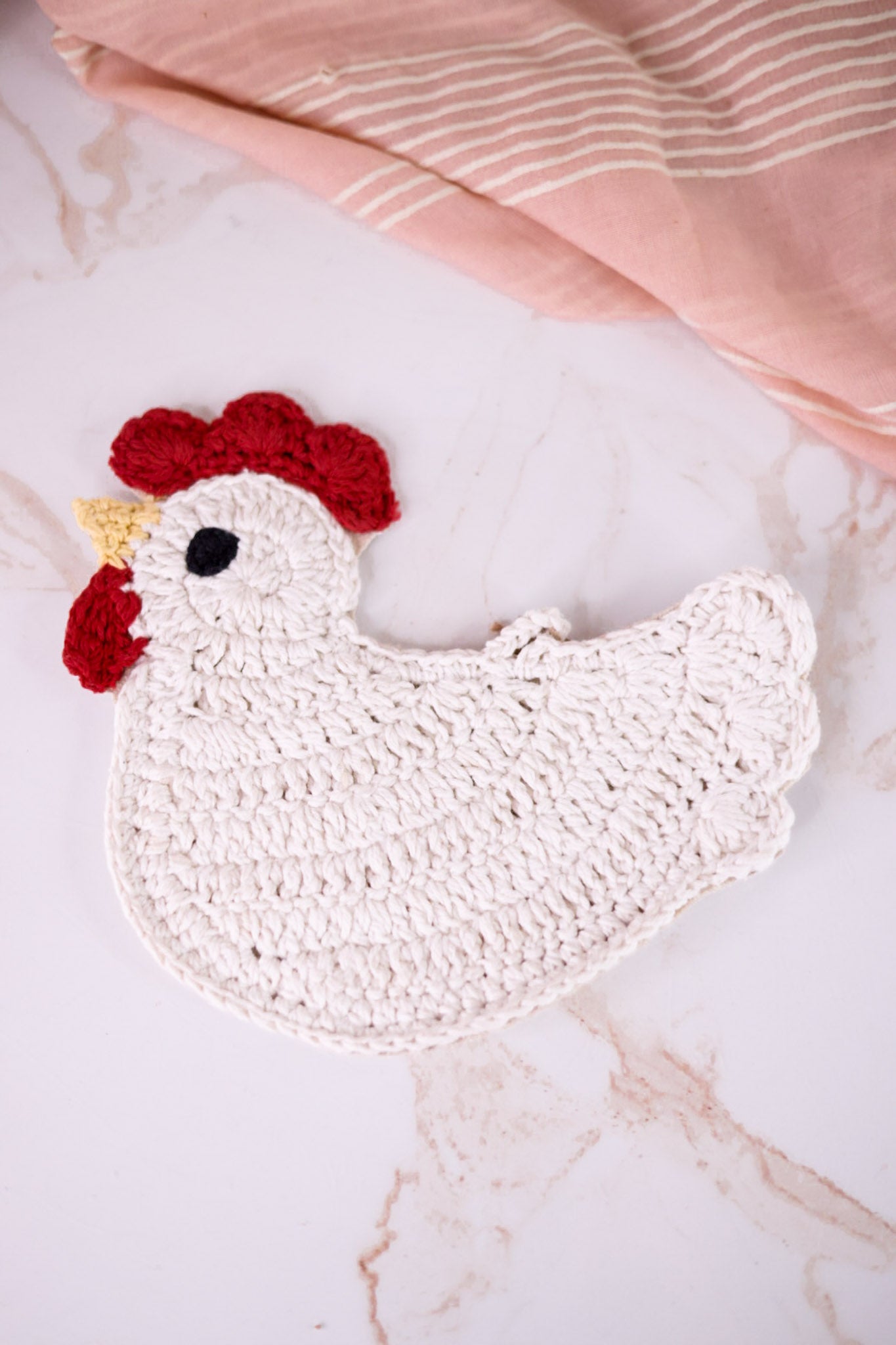 Crocheted Chicken Trivet