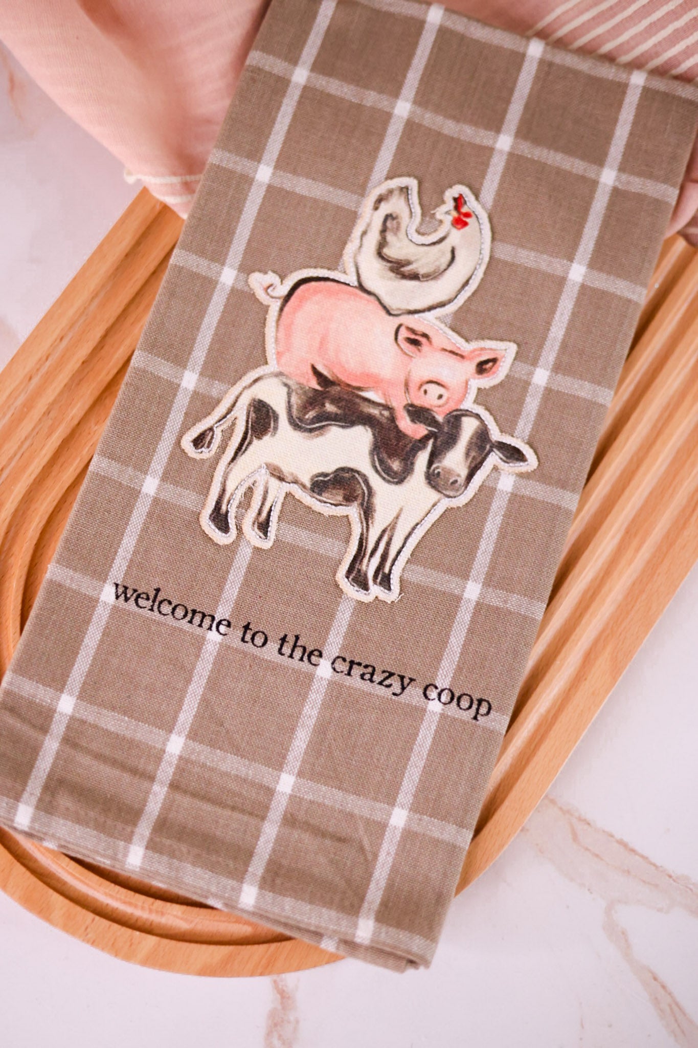 Welcome To The Crazy Coop Hand Towel