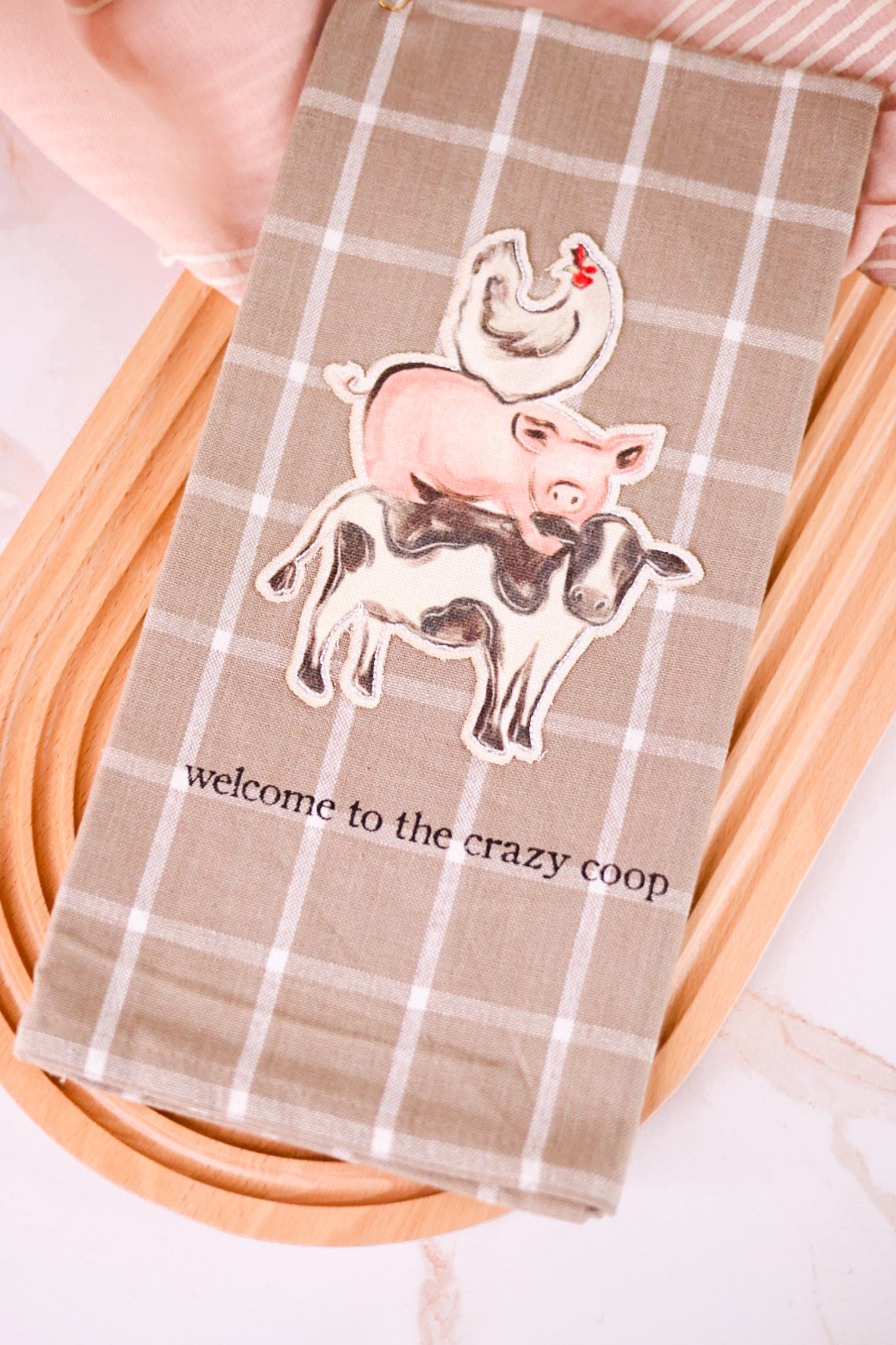 Welcome To The Crazy Coop Hand Towel