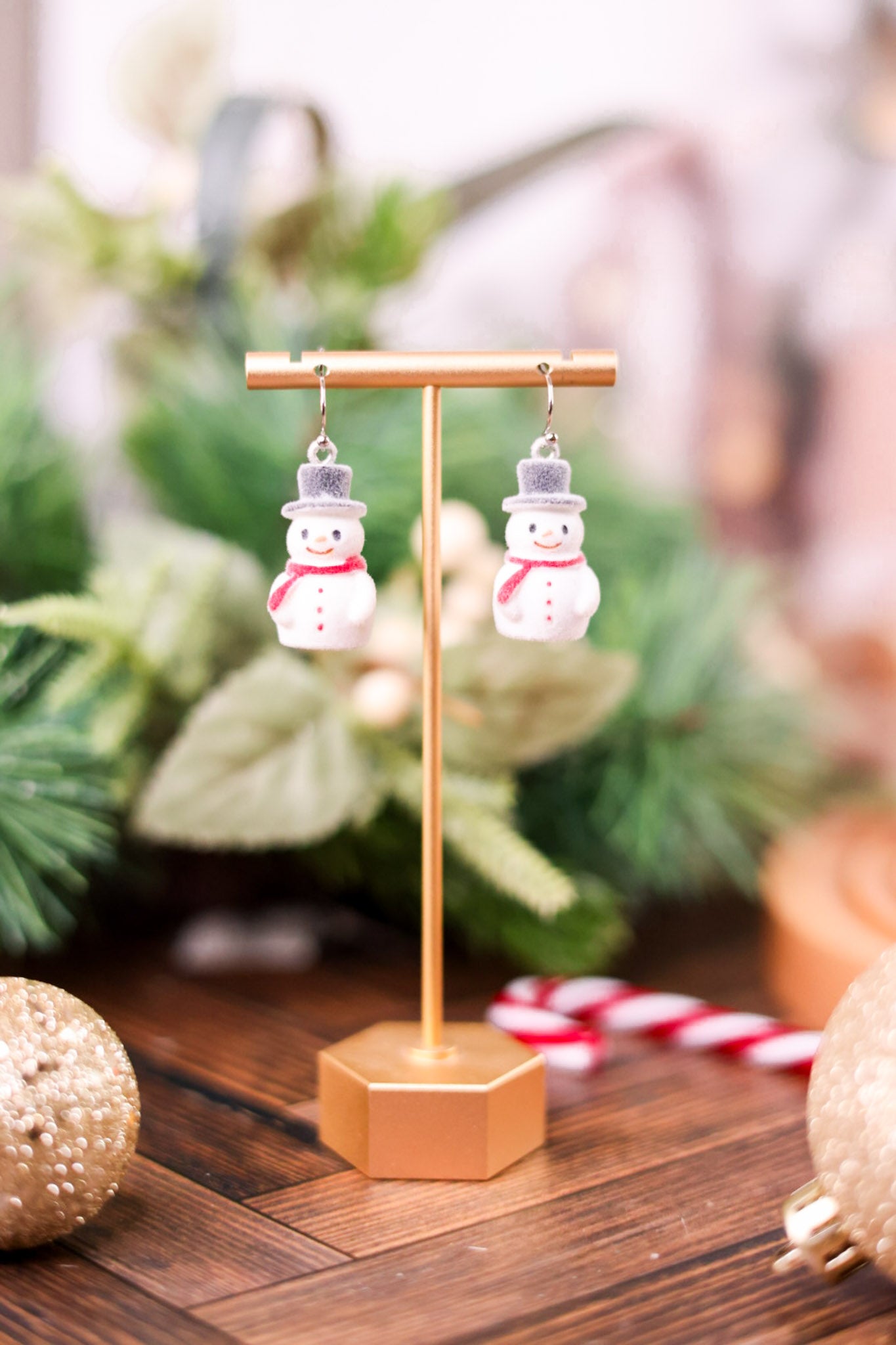 Vintage Style Snowman Earrings