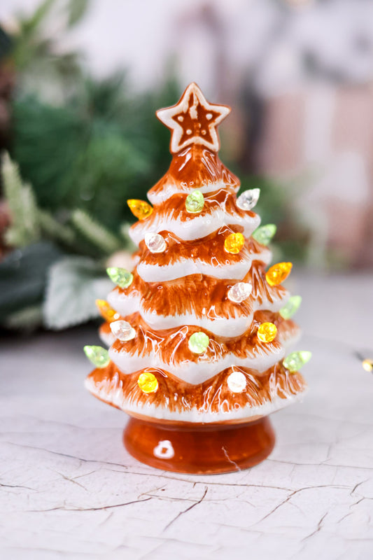 Iconic Ceramic Lighted Gingerbread Tree
