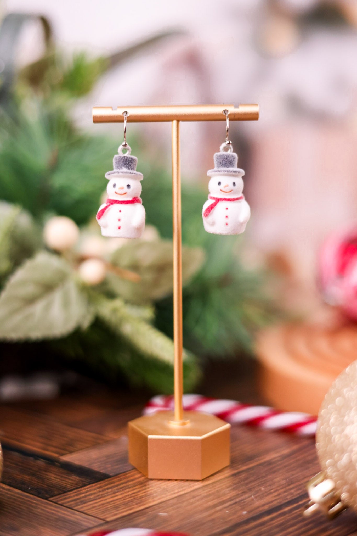 Vintage Style Snowman Earrings