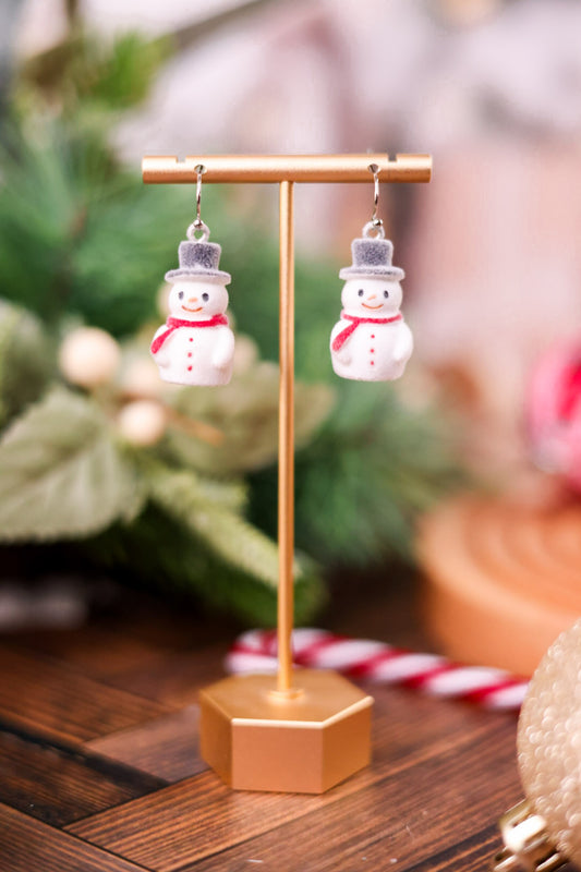 Vintage Style Snowman Earrings