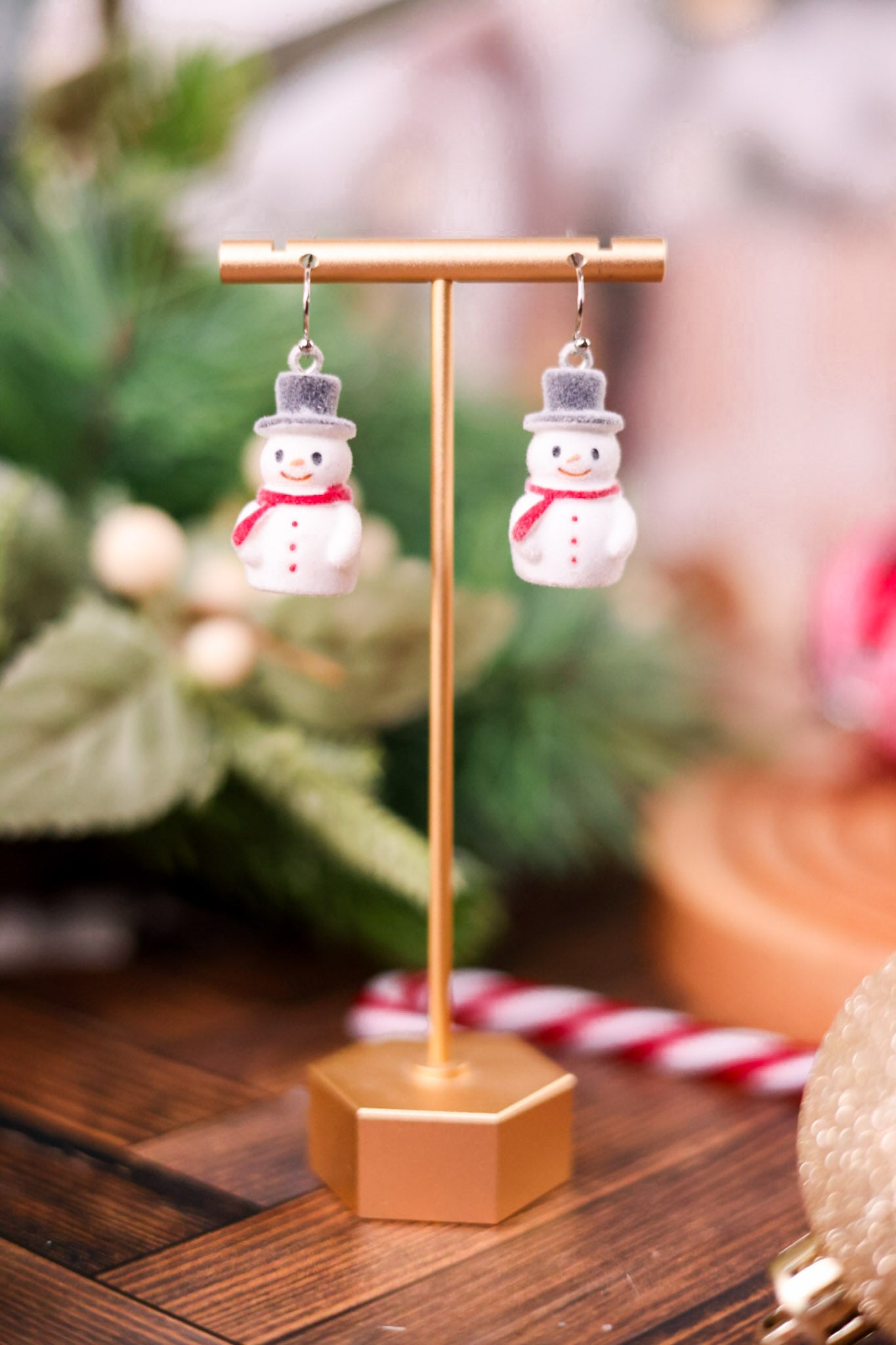 Vintage Style Snowman Earrings