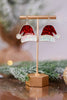 Glittering Santa Hat Earrings