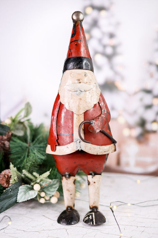 Axel Recycled Metal Vintage Santa Clause Decoration
