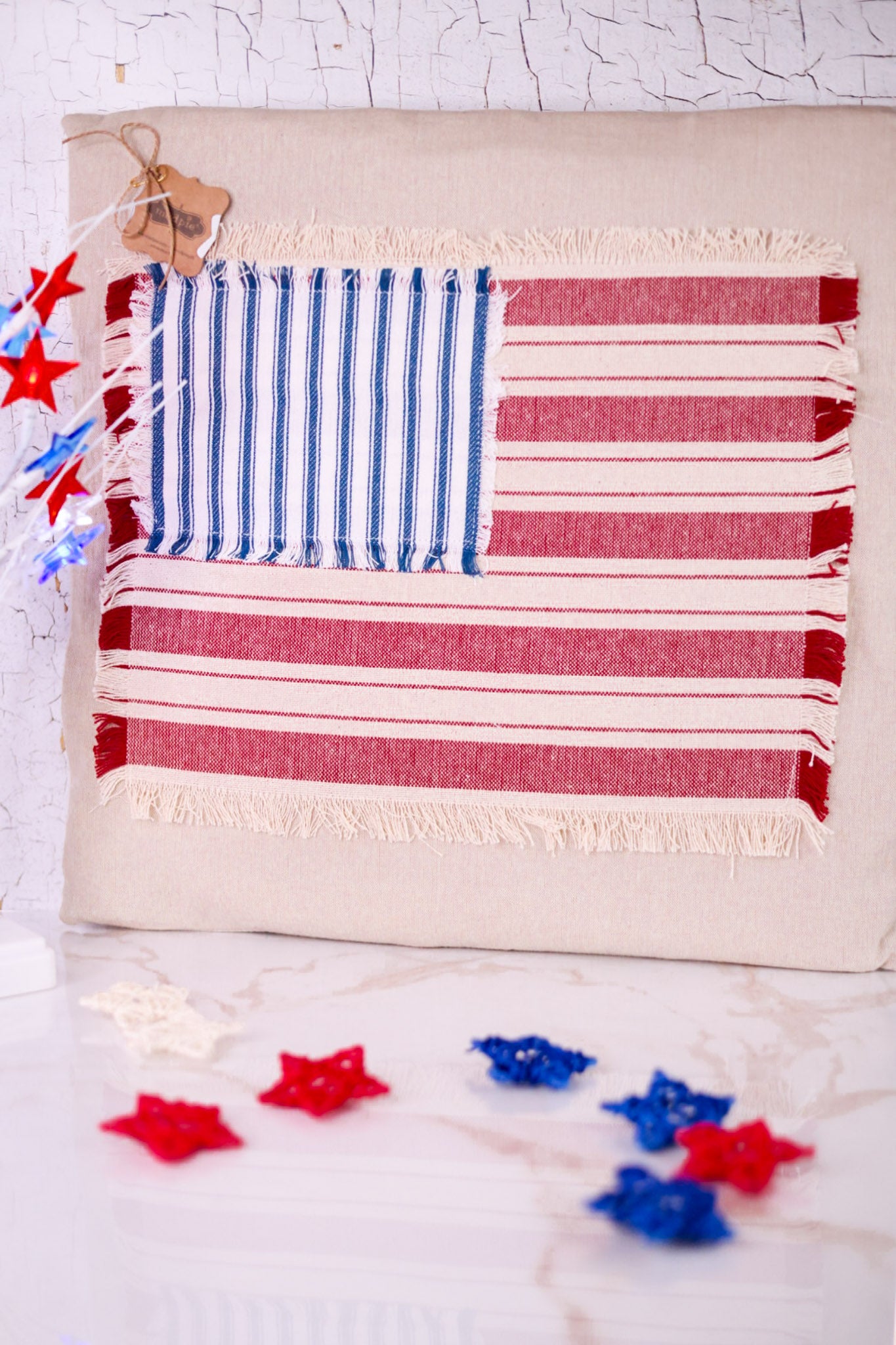 American Flag Throw Pillow FINAL SALE