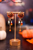 Sparkling Jack-O-Lantern Dangle Earrings
