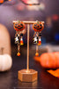 Sparkling Jack-O-Lantern Dangle Earrings