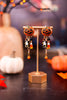 Sparkling Jack-O-Lantern Dangle Earrings