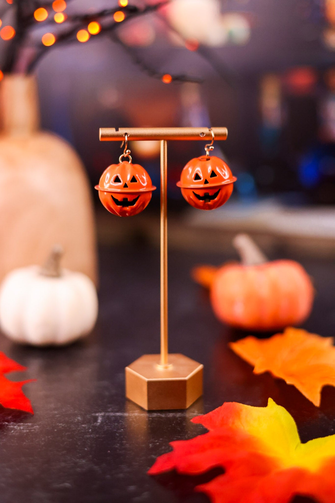 Jingle Ball Jack-O-Lantern Earrings