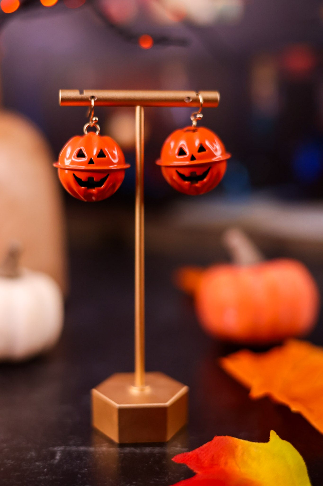 Jingle Ball Jack-O-Lantern Earrings