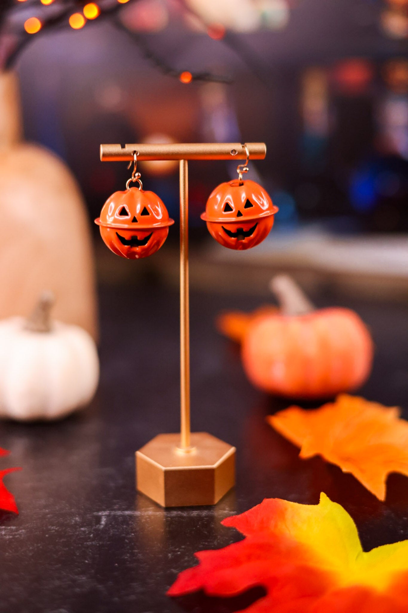 Jingle Ball Jack-O-Lantern Earrings