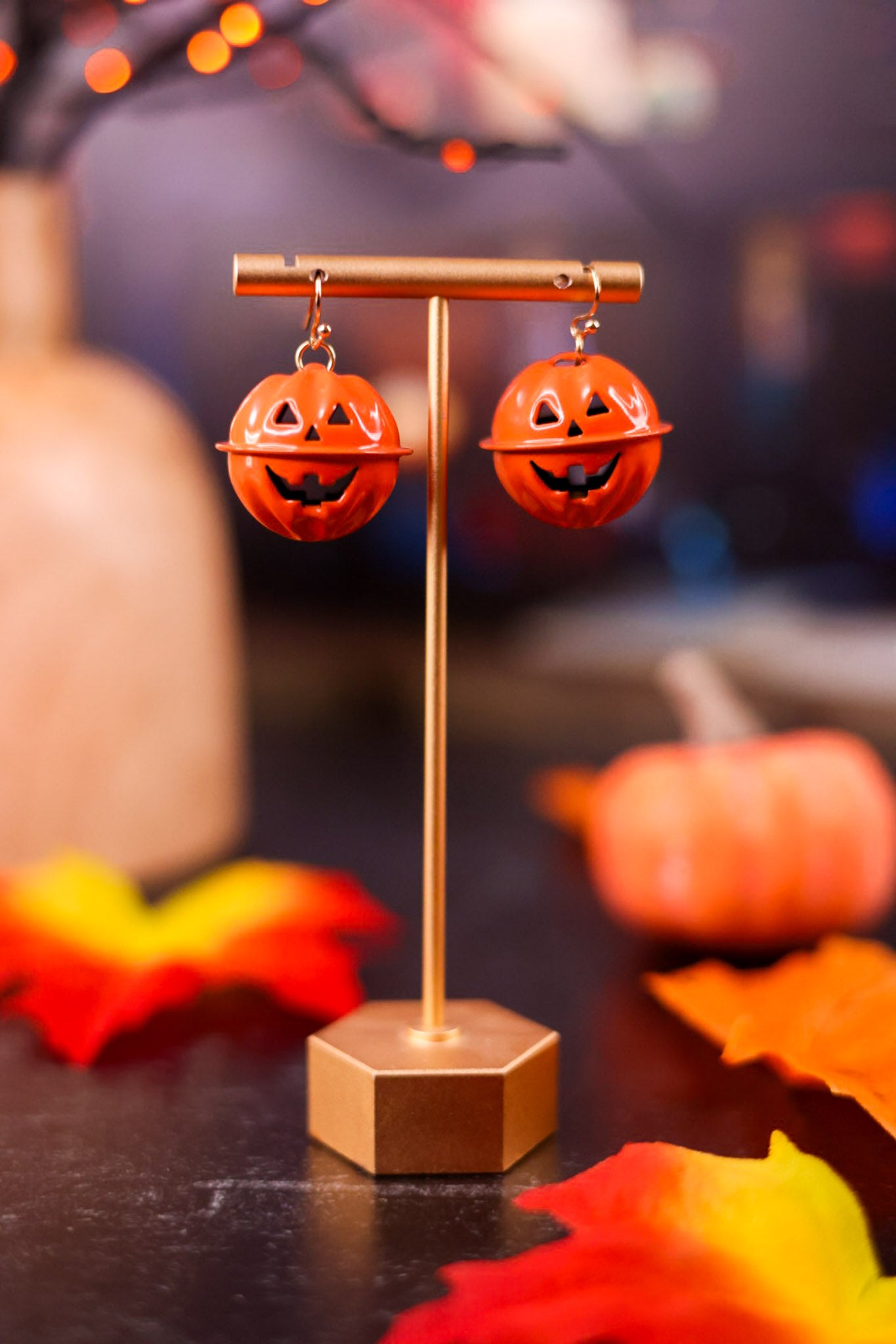 Jingle Ball Jack-O-Lantern Earrings