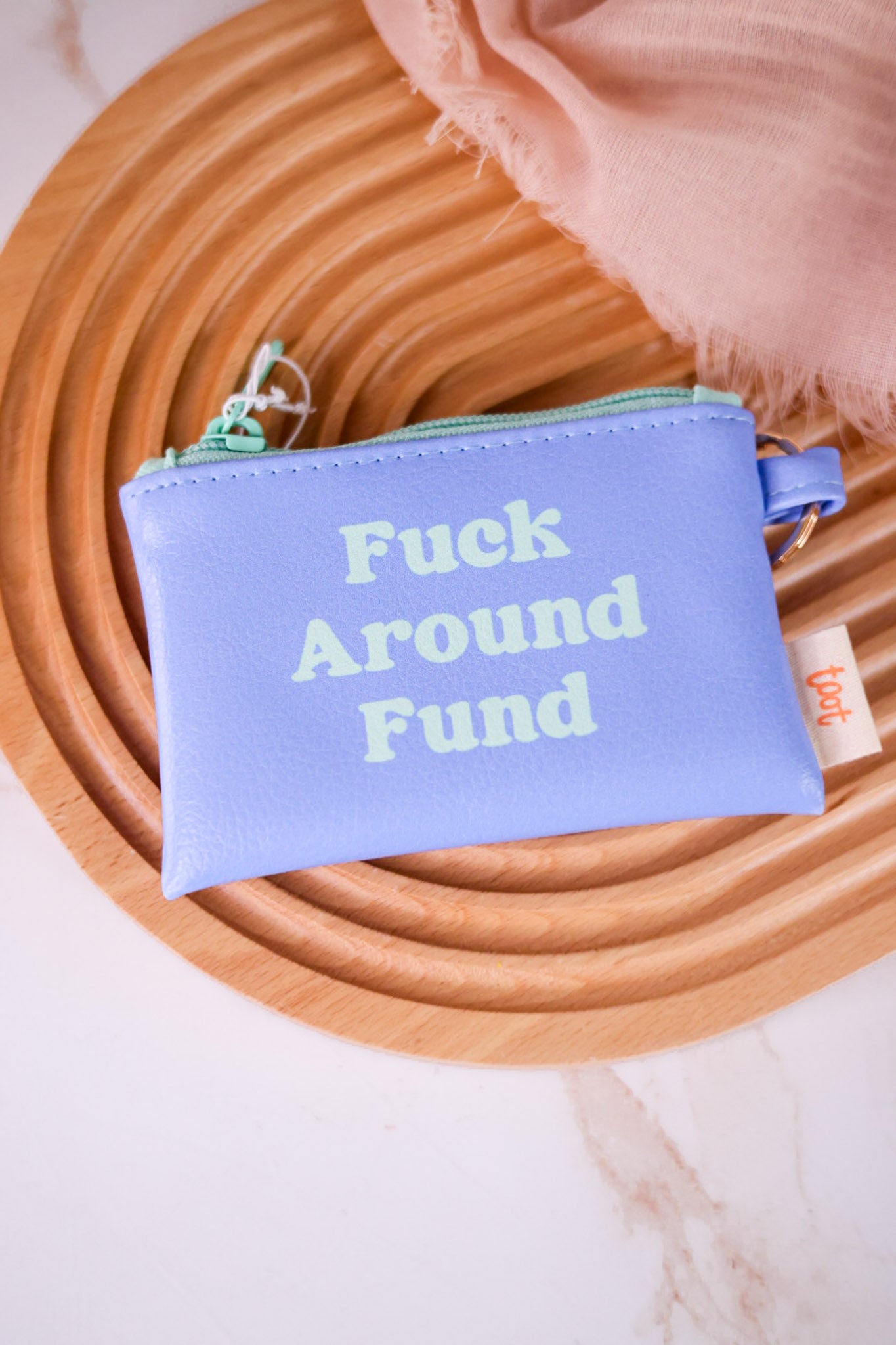 Blue "Fuck Around Fund" Coin Pouch