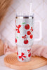 40oz Crystal Cherries Rhinestone Tumbler
