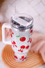 40oz Crystal Cherries Rhinestone Tumbler