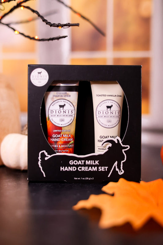 Dionis Spiced Pumpkin & Vanilla Goat Milk Hand Cream Duo
