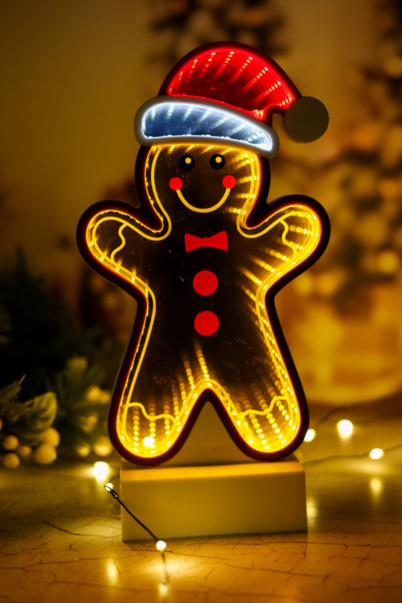 Lighted Christmas Infinity Decorative Table Top Sitters (2 Styles)