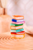 Whimsical Rainbow Book Stack Claw Clip
