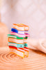 Whimsical Rainbow Book Stack Claw Clip