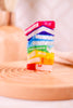 Classic Rainbow Book Stack Claw Clip