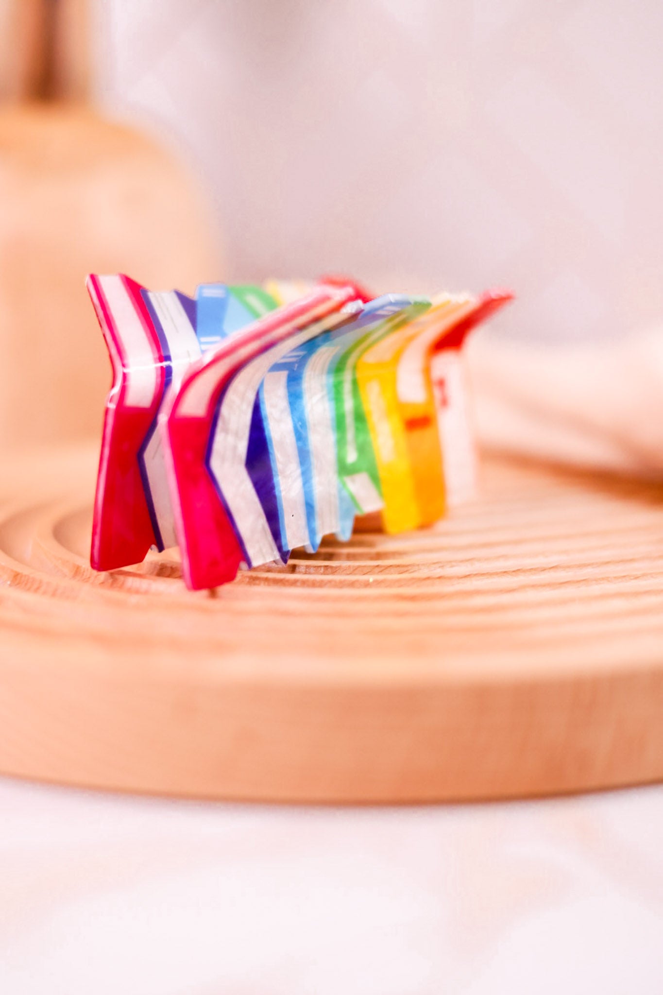 Classic Rainbow Book Stack Claw Clip