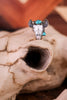 Western Steer Pendant Adjustable Ring