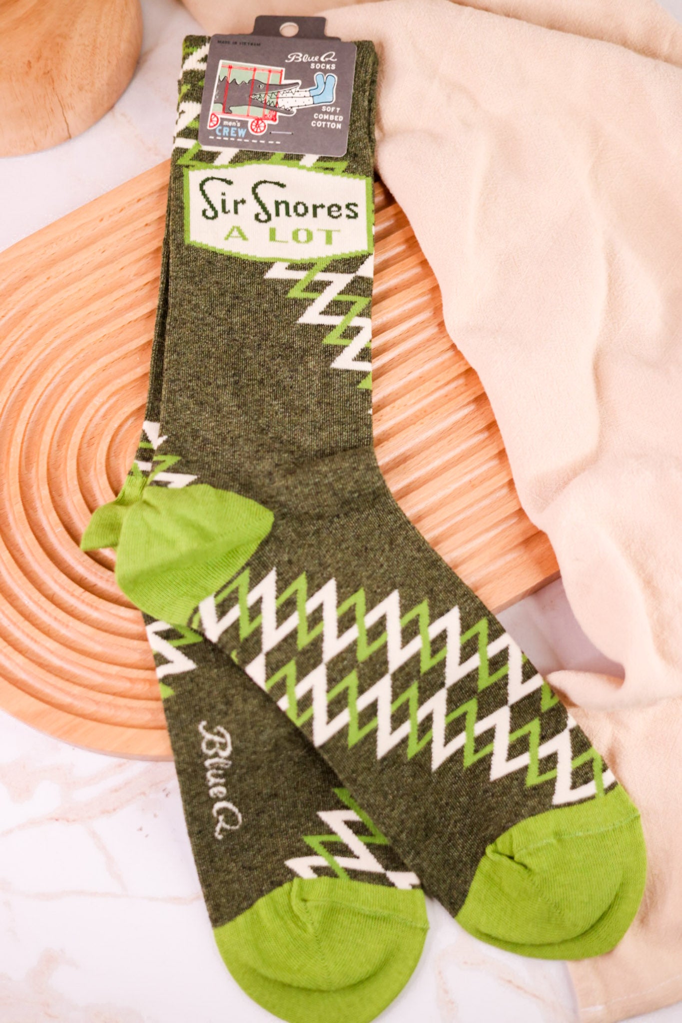 Sir Snores A Lot Men's Crew Socks