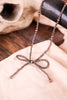 Navajo-Style Copper Pearl Necklace with Coquette Bow