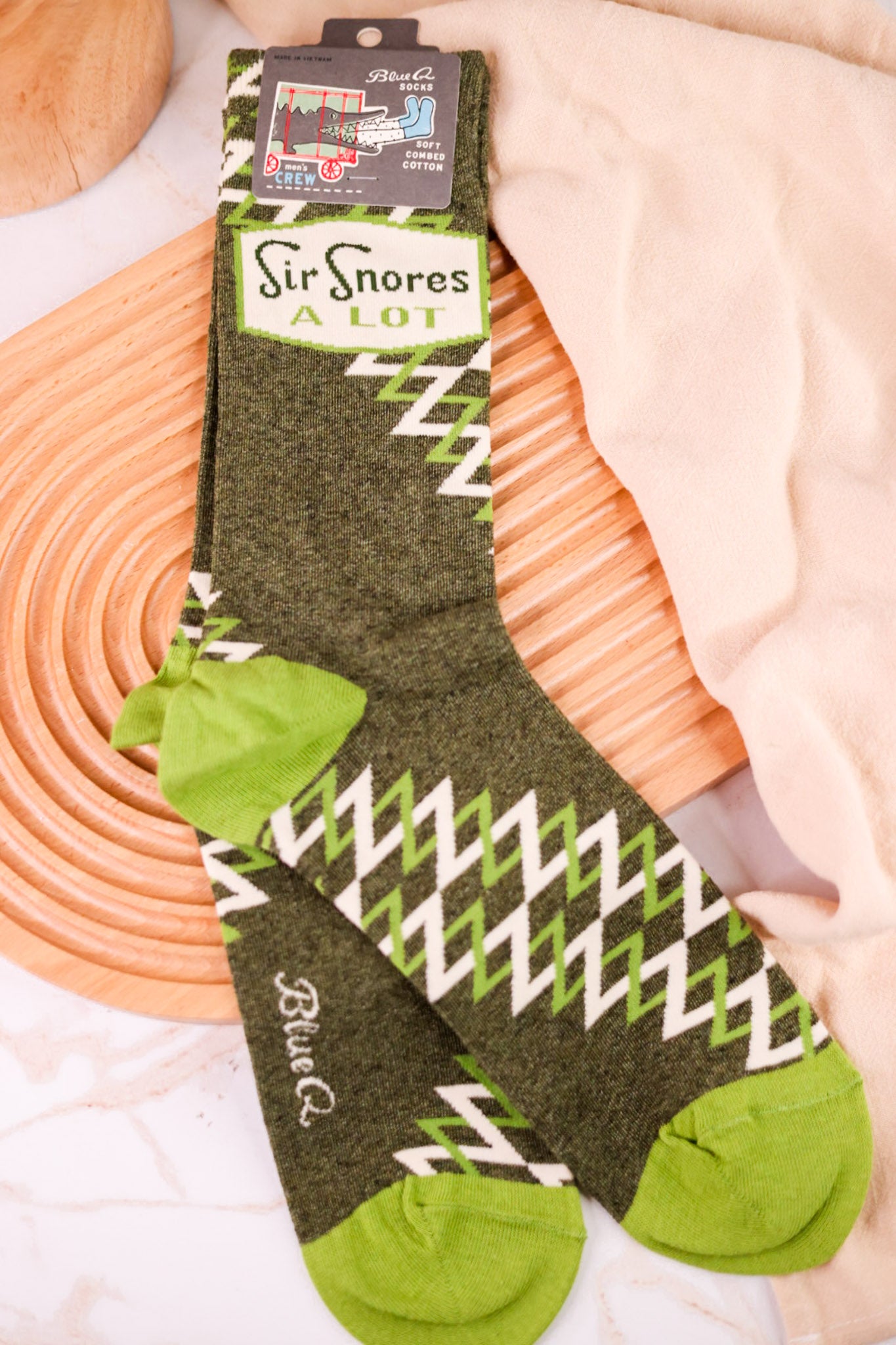 Sir Snores A Lot Men's Crew Socks
