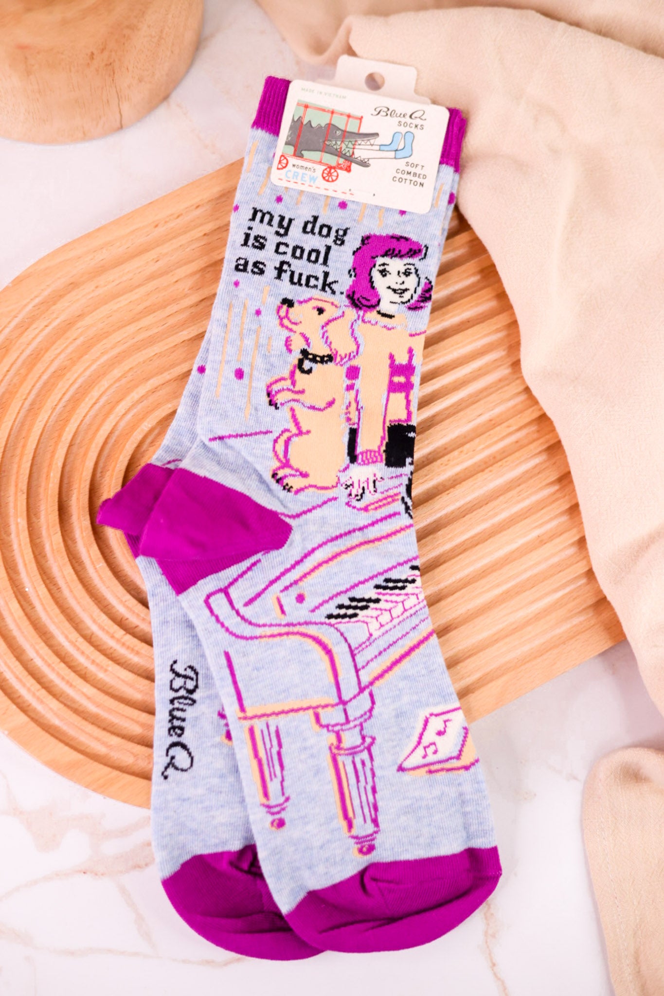 My Dog Is Cool As Fuck Crew Socks