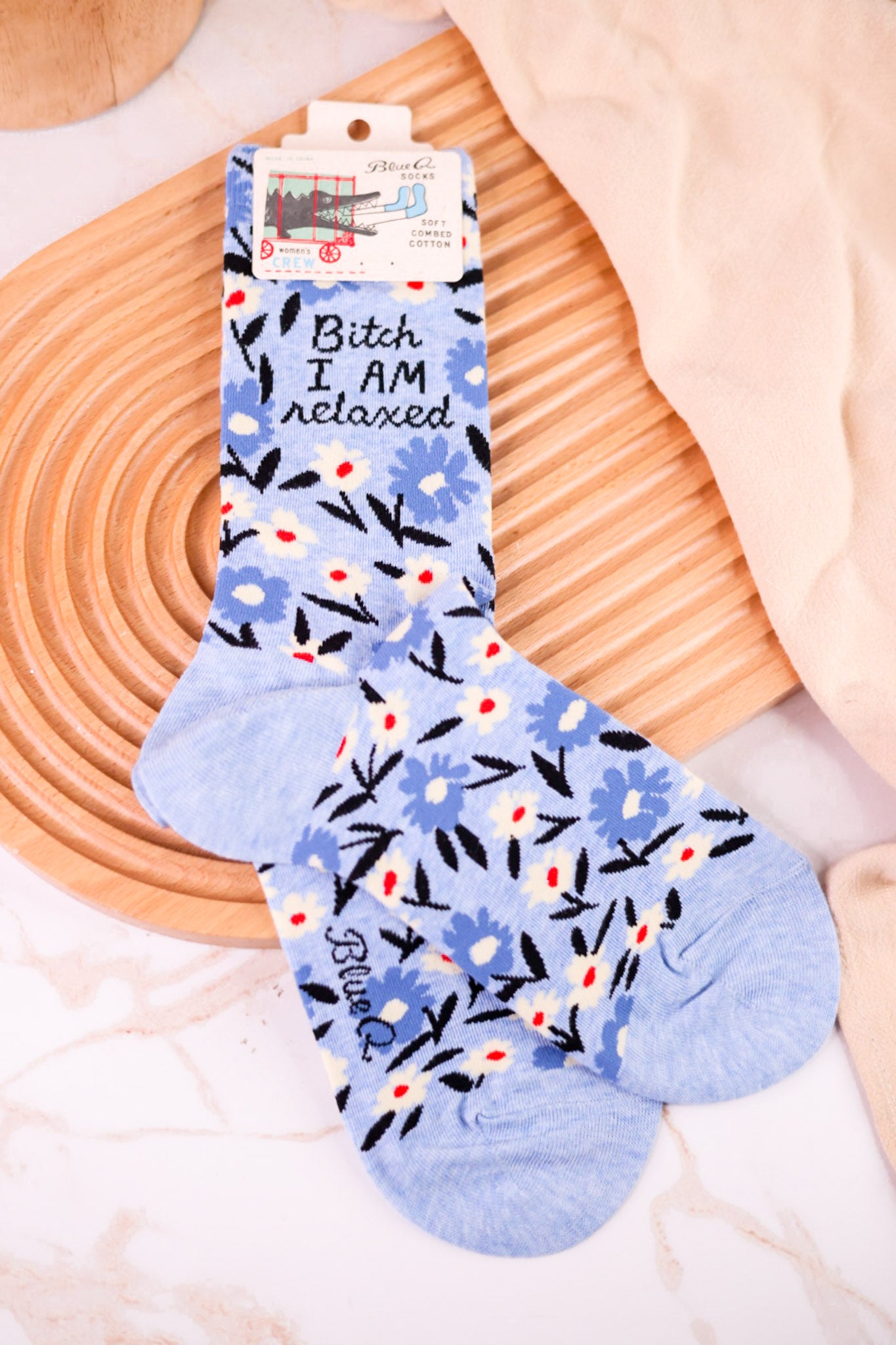 Bitch I AM Relaxed Crew Socks