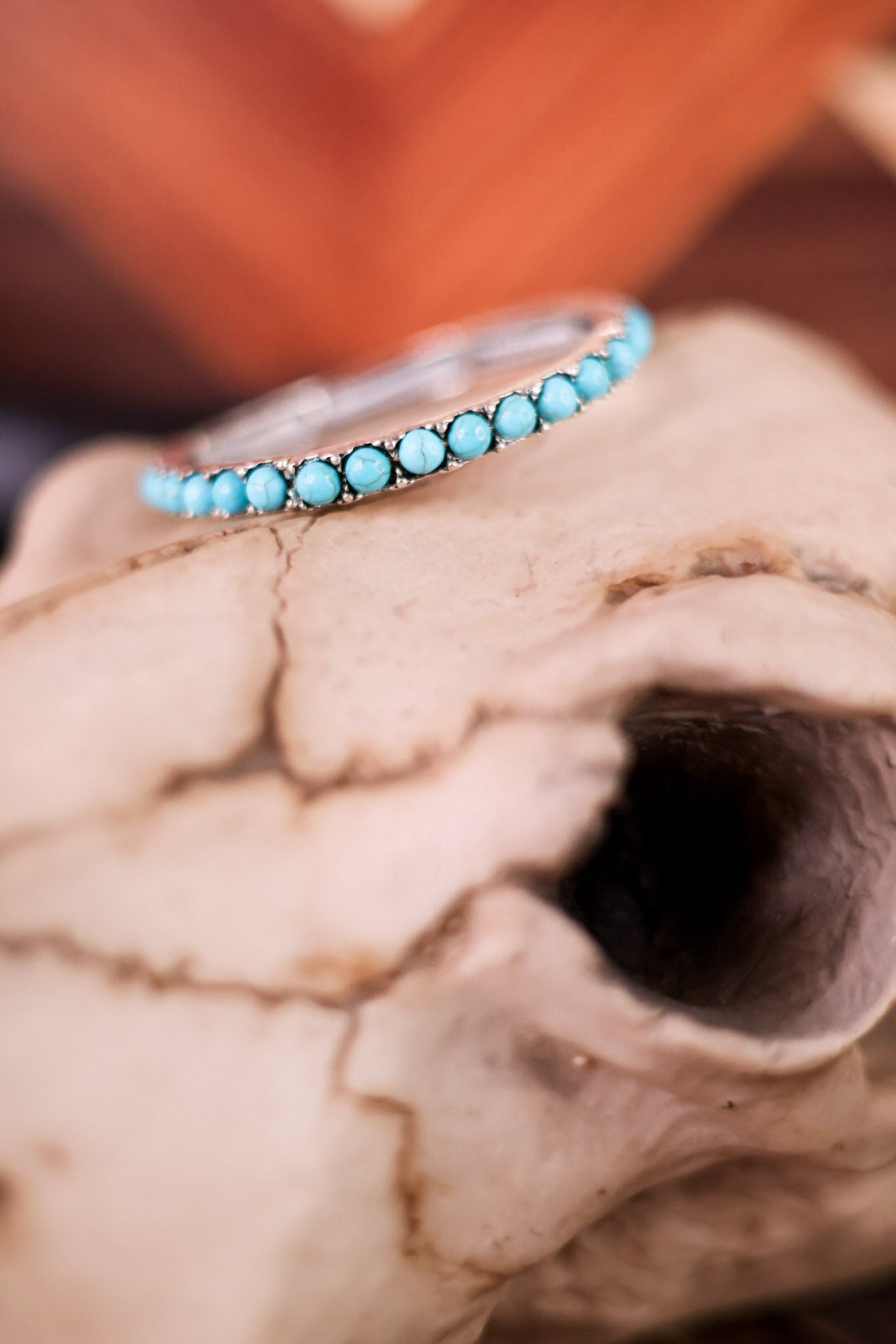 Turquoise Stone Stretch Bracelet