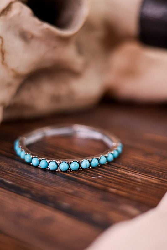 Turquoise Stone Stretch Bracelet