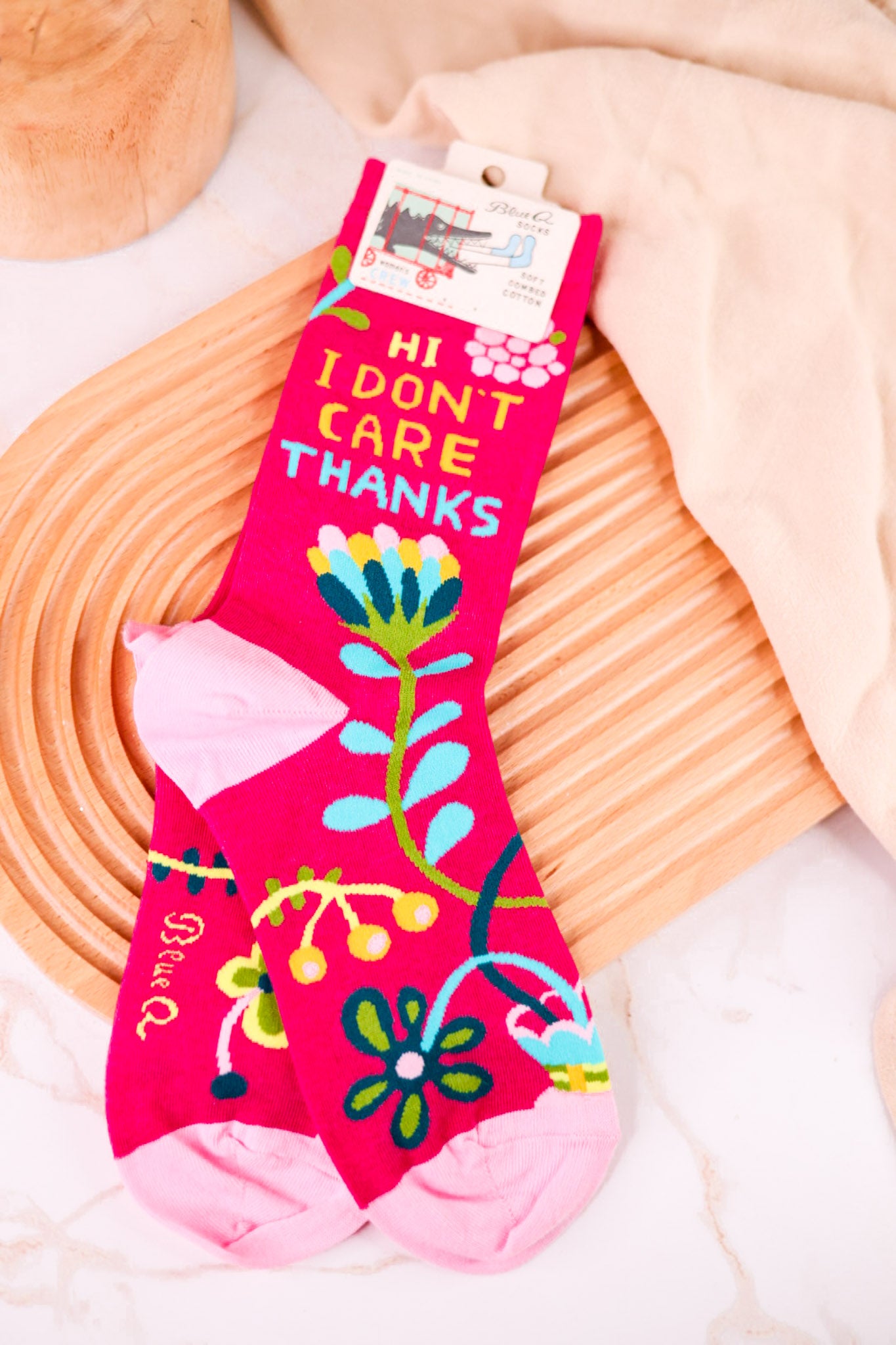 Hi I Don't Care Thanks Crew Socks