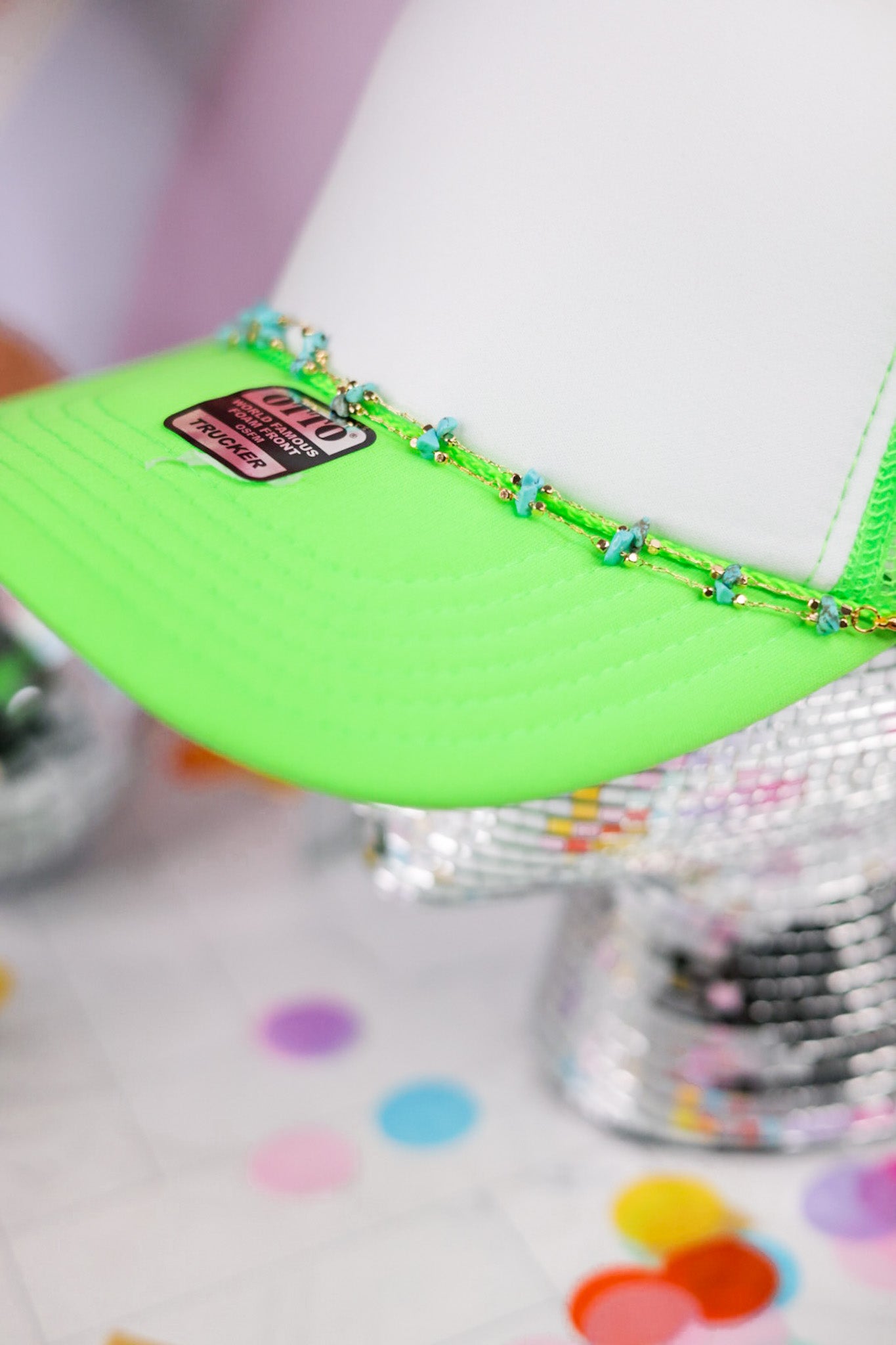 Turquoise Trucker Hat Chain
