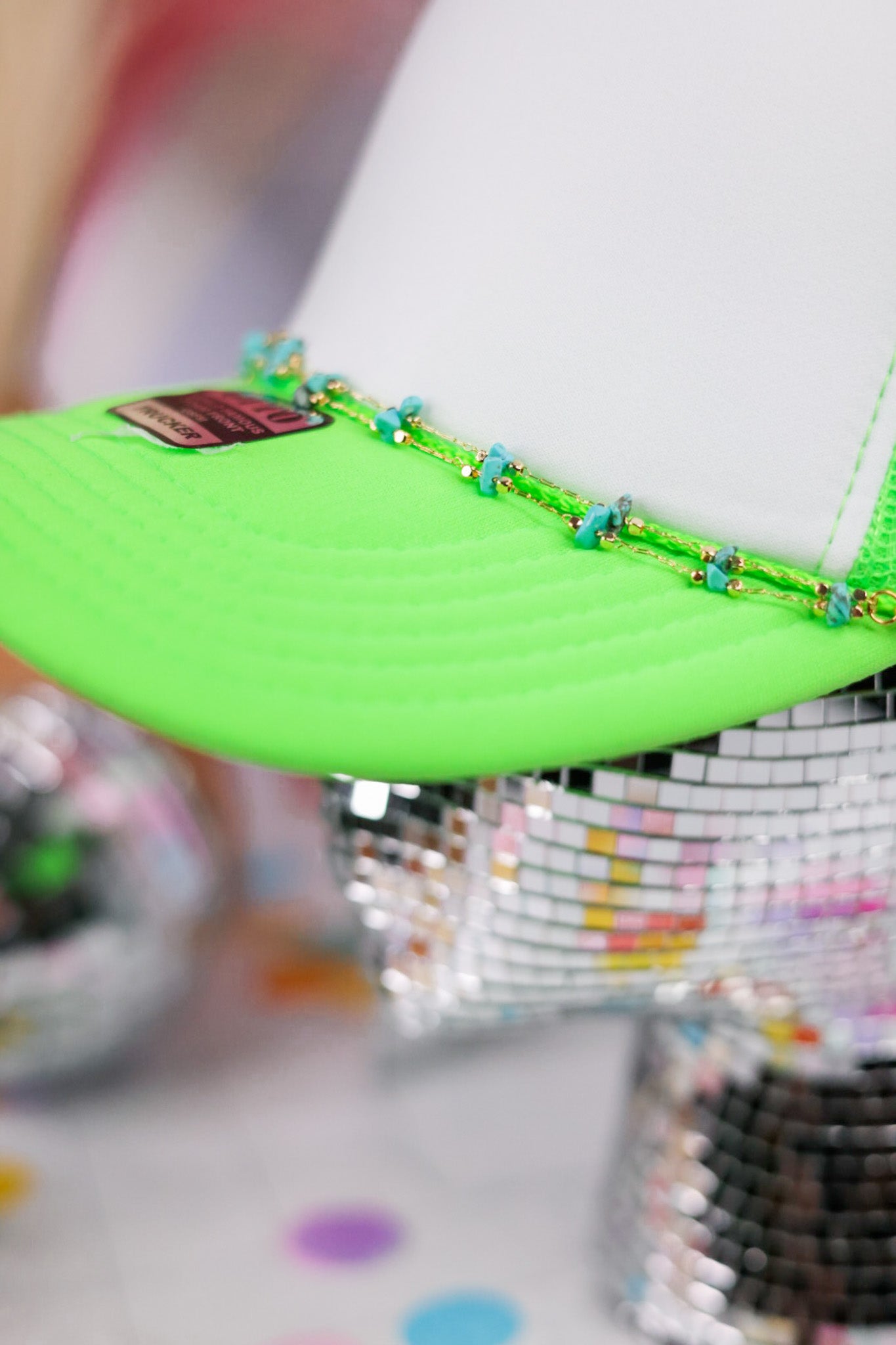 Turquoise Trucker Hat Chain