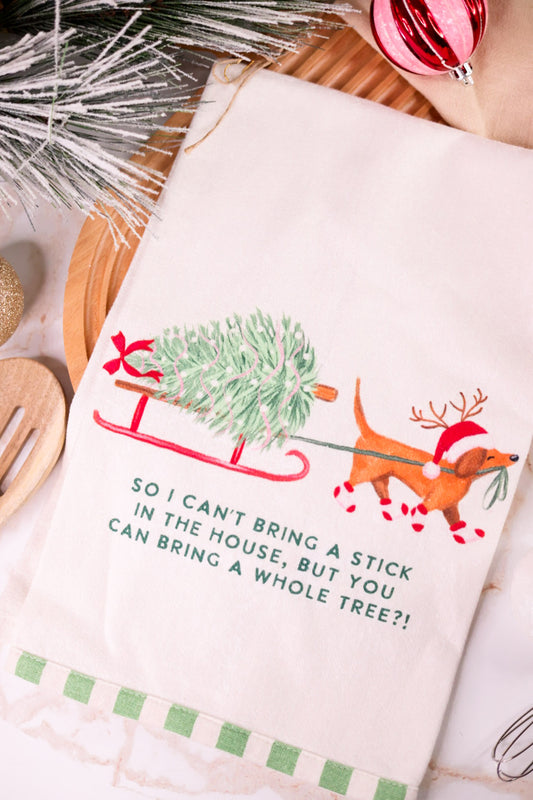A Whole Christmas Tree Pet Christmas Dish Towel