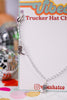 Silver Cowboy Boot Trucker Hat Chain